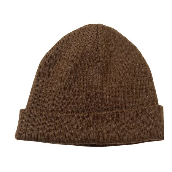 Playboy Club Brown Knit Beanie Hat Embroidered One Size Acrylic Y2K Streetwear - Picture 2 of 6